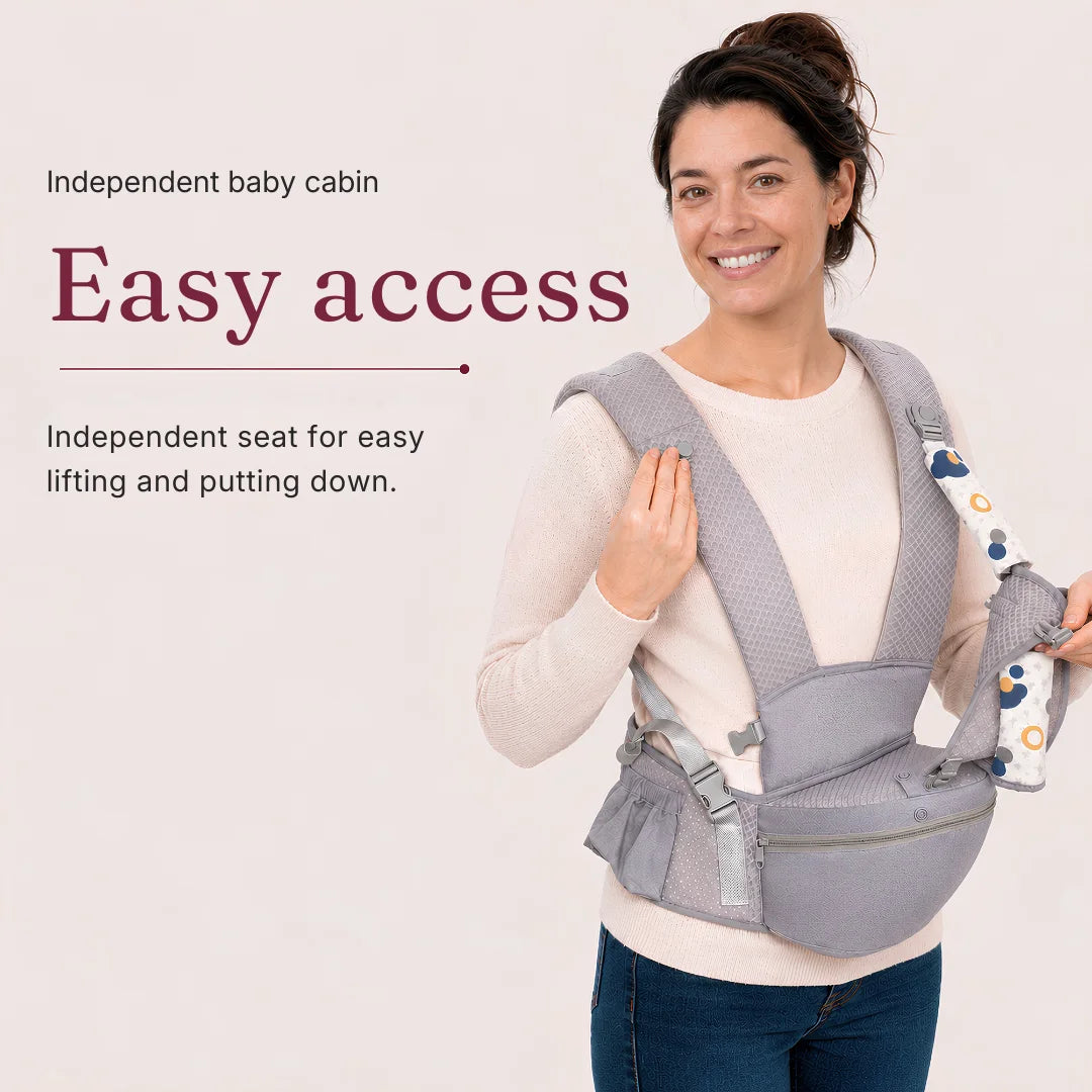 Noira Haven Hip Seat Baby Carrier Ergonomic, Newborn to Toddler