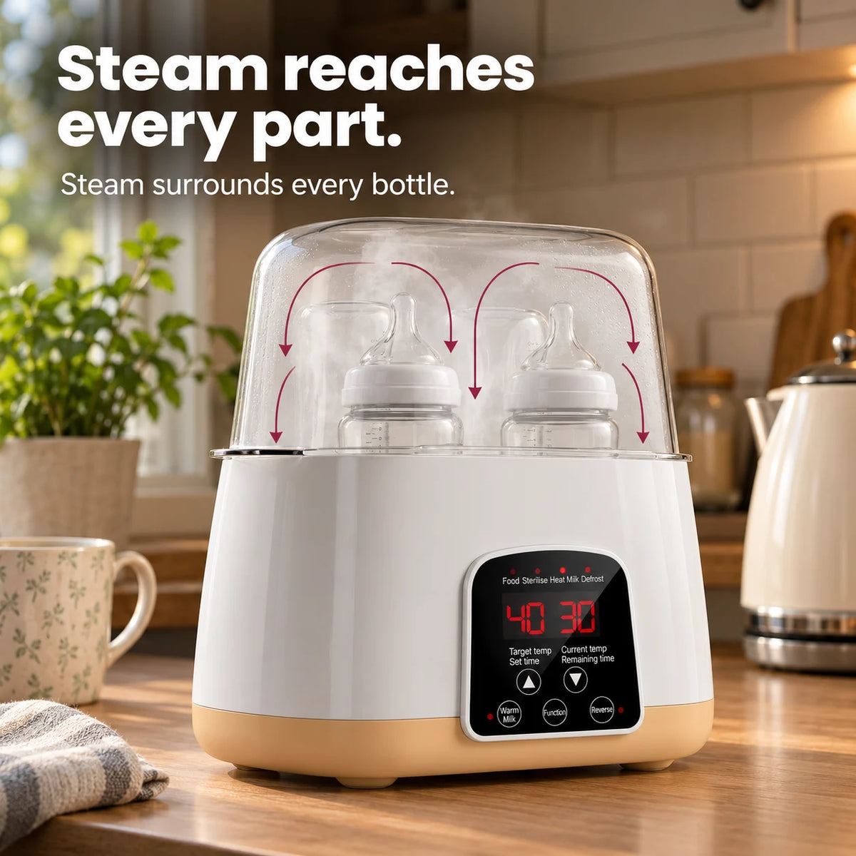 Noira Haven 4-in-1 Baby Bottle Steriliser & Dryer